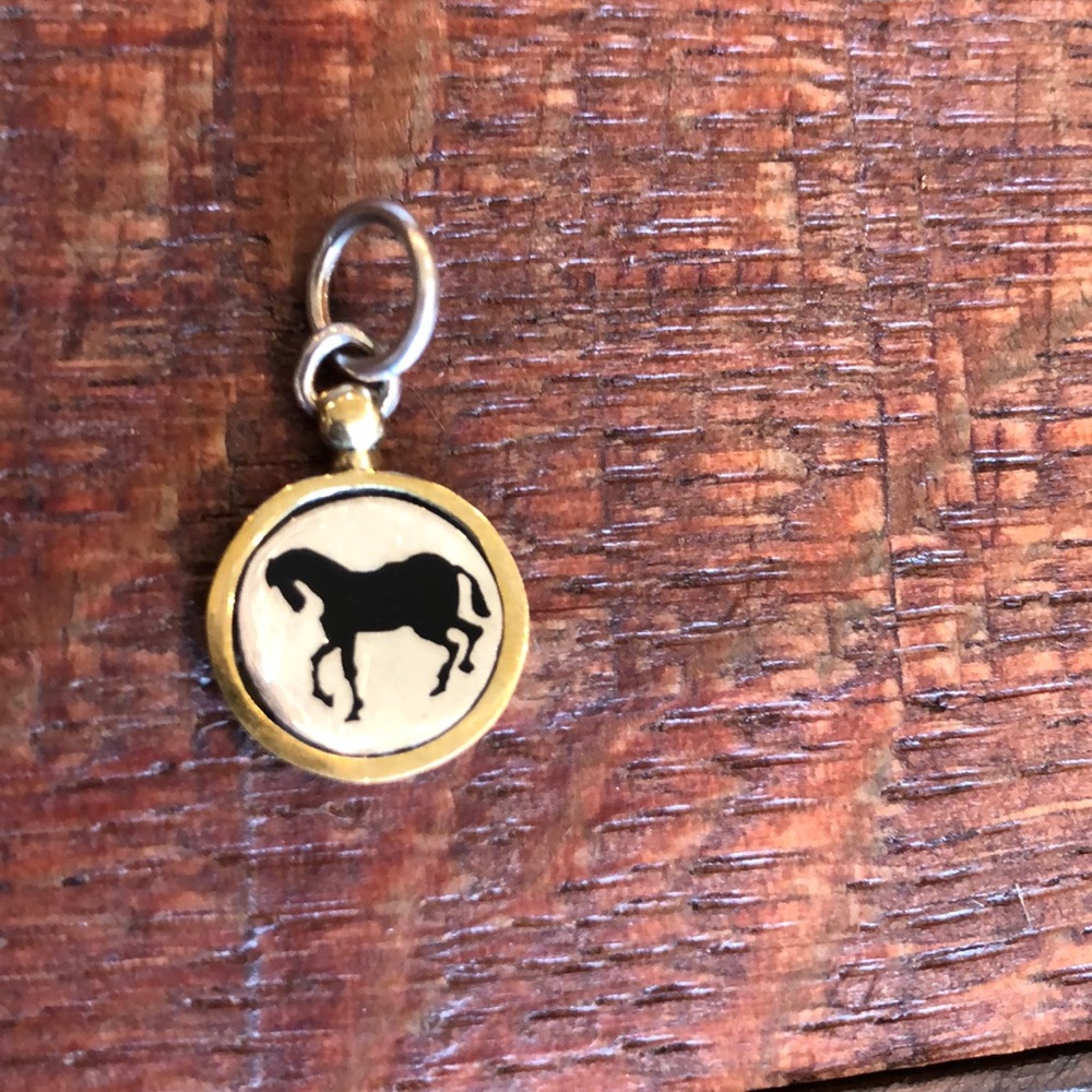 Horse Mini Silhouette Charm Waxing Poetic